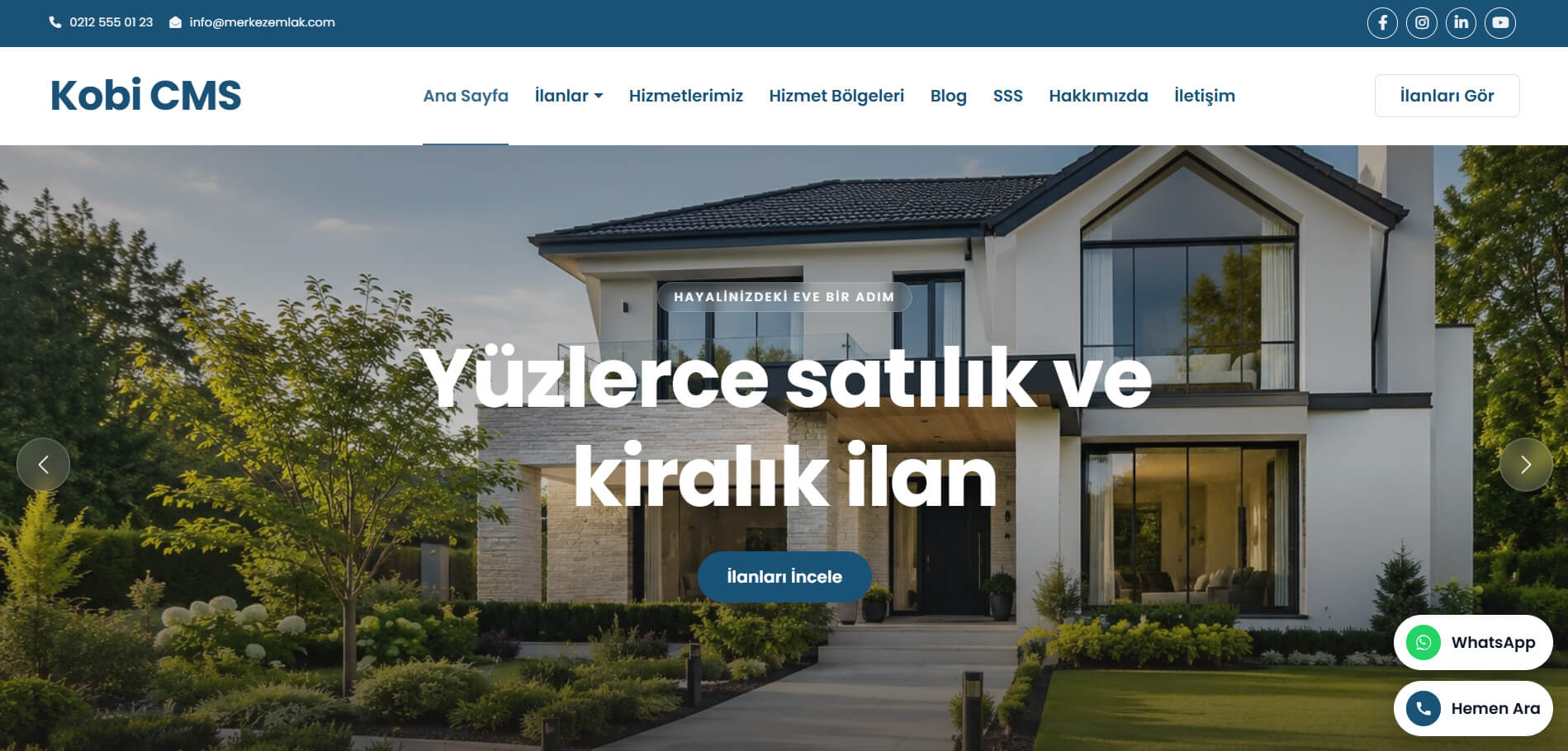 Emlak Ofisi Web Sitesi Tasarımı