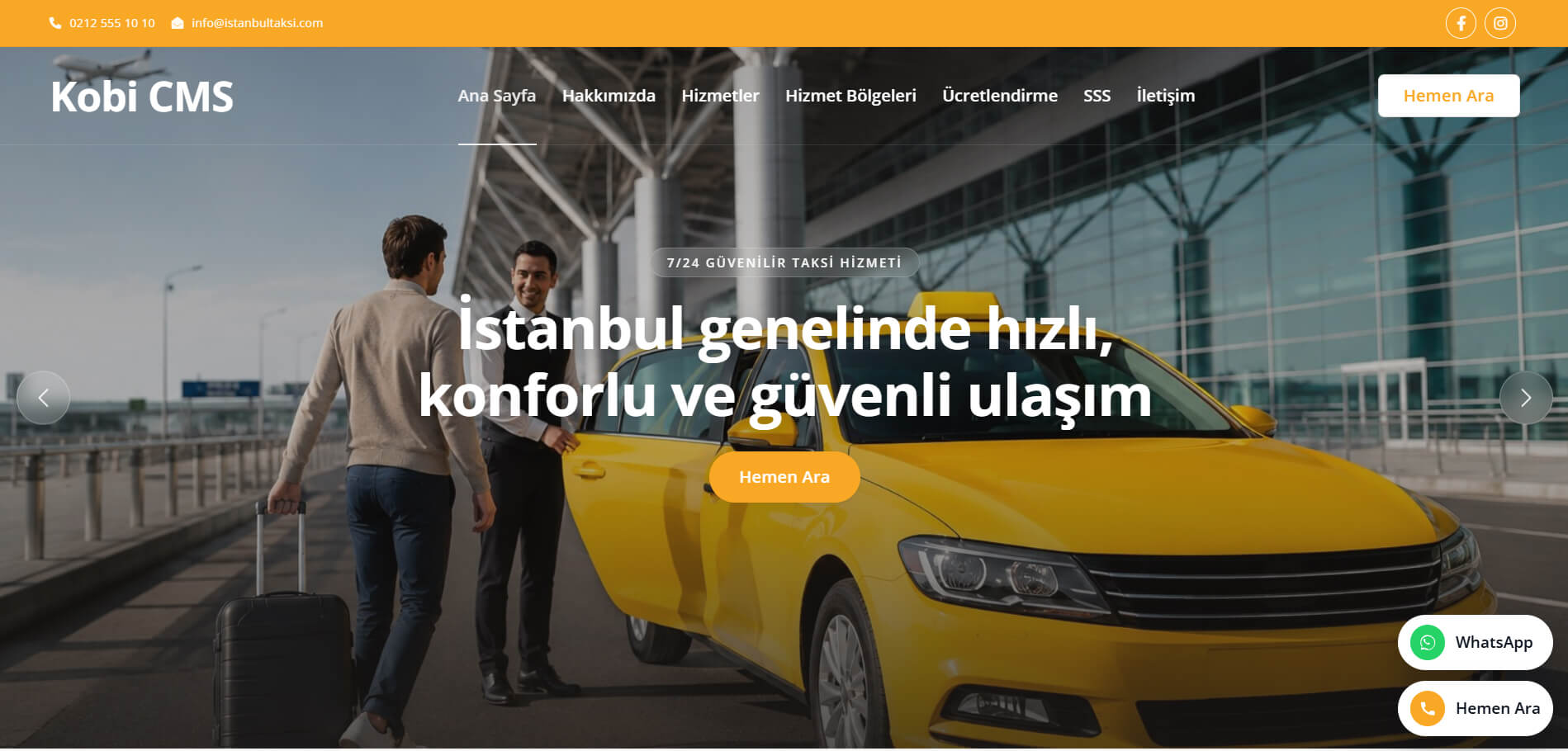 Taksi Web Sitesi Tasarımı