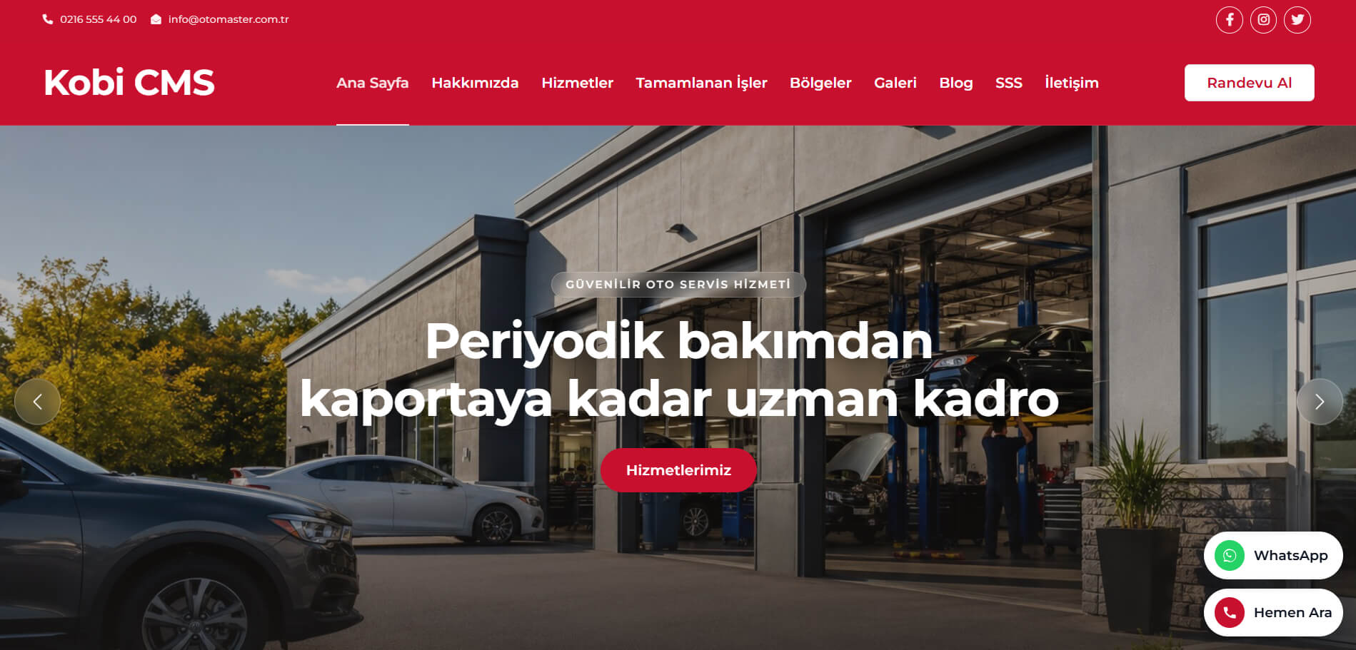 Oto Servis Web Sitesi Tasarımı