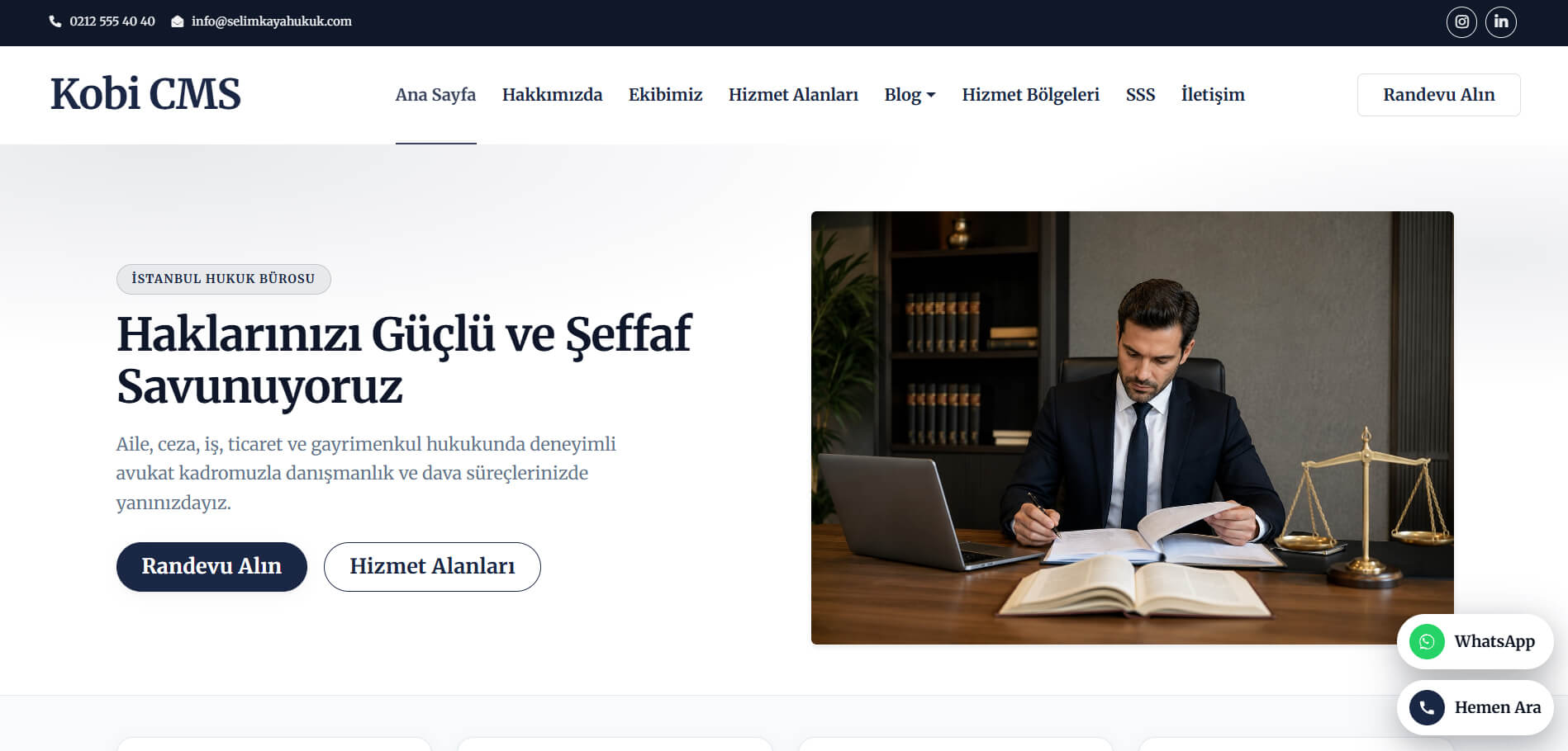 Avukat Web Sitesi Tasarımı