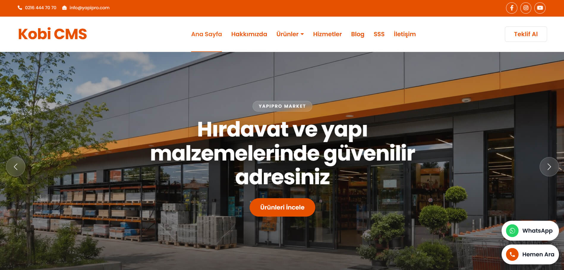 Yapı Market Web Sitesi Tasarımı
