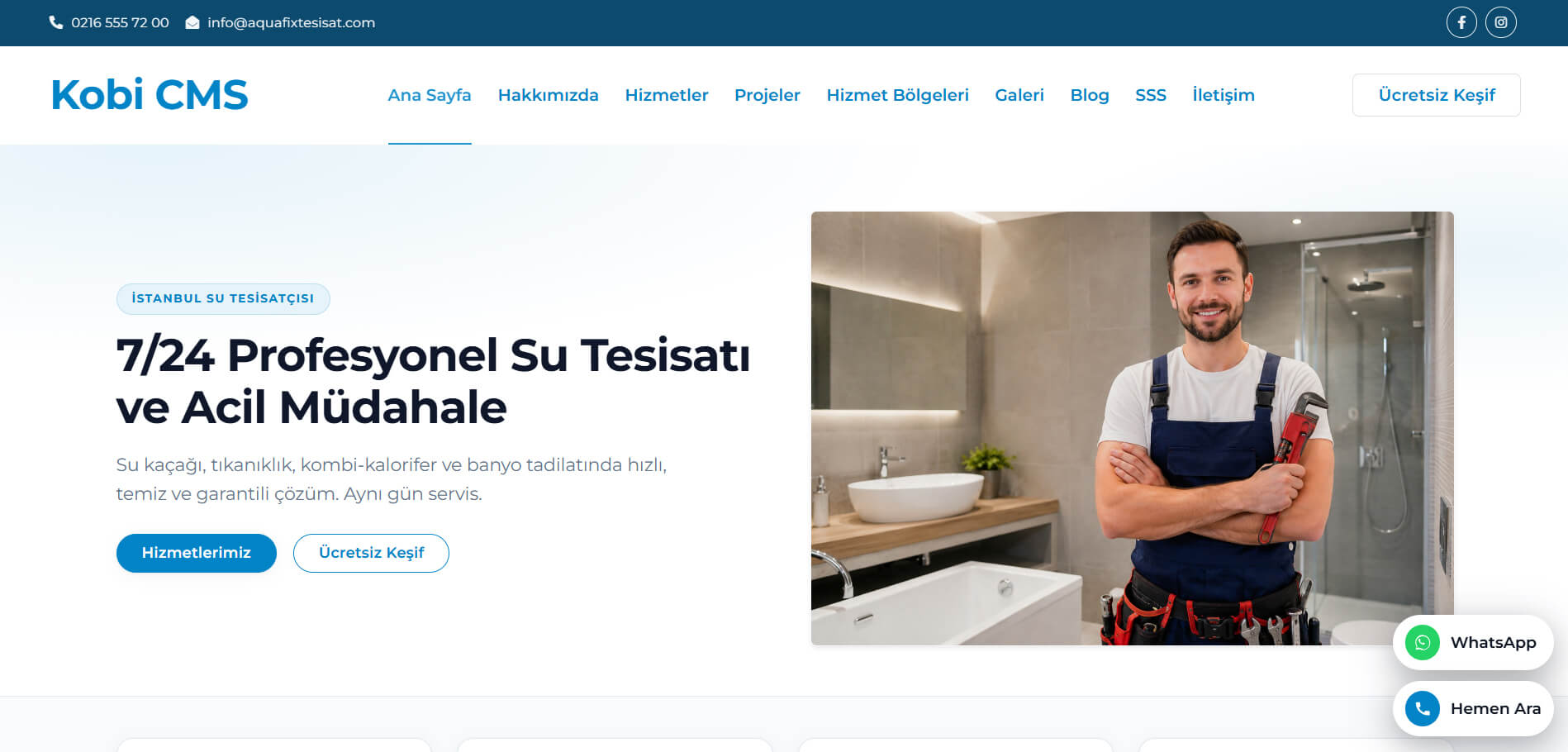 Su Tesisatçısı Web Sitesi Tasarımı