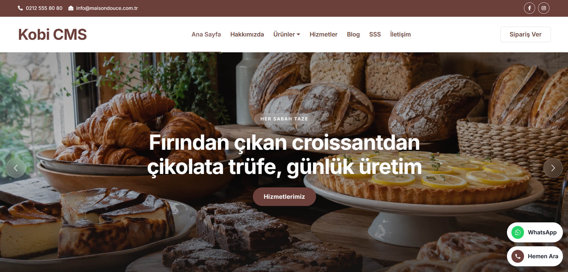 Patisserie Web Sitesi Tasarımı