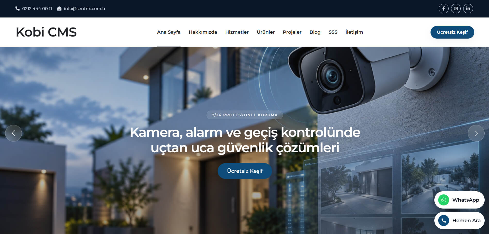 Güvenlik Sistemleri Web Sitesi Tasarımı