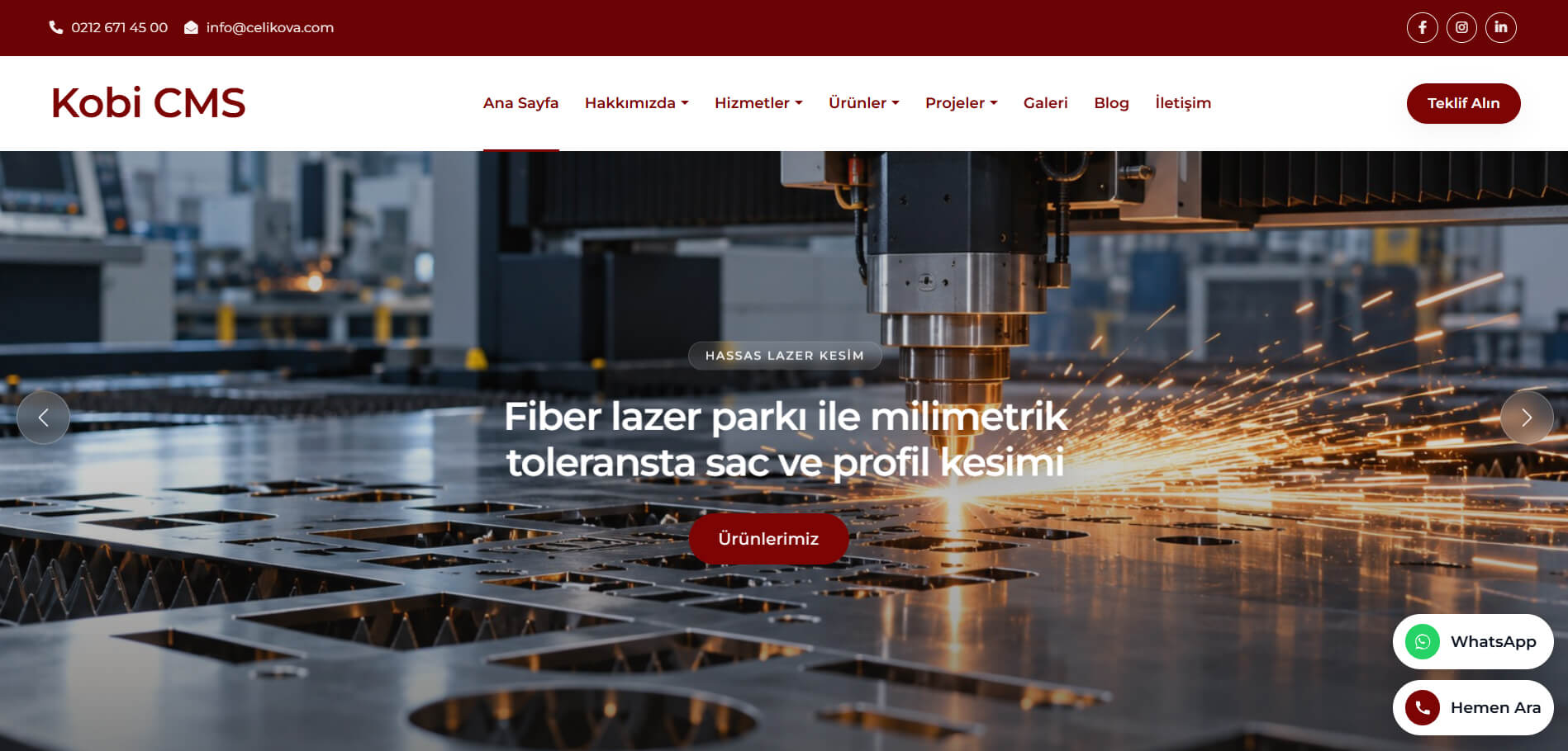 Metal Sanayi Web Sitesi Tasarımı
